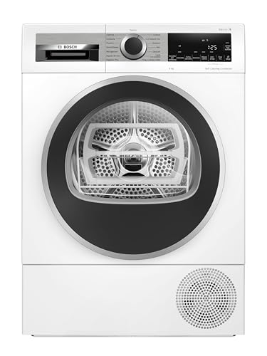 Bosch WQG245D0IT Serie 6 Asciugatrice smart a pompa di calore, 9 kg, Classe energetica C, Condensatore autopulente, Cestello per capi in lana, Sensori di asciugatura intelligenti, Bianco, 60 Cm - Design e materiali