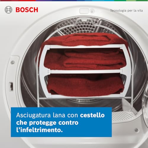 Bosch WTH85218II Serie 4 Asciugatrice smart a pompa di calore, 8 kg, Classe energetica D, Sensori di asciugatura intelligenti, Filtro semplice da pulire, Consumi ridotti,Bianco, 60 Cm - Dettaglio recensione 4