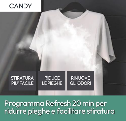 Candy Smart CR EH8N1DE-S Asciugatrice a Pompa di Calore, 8 kg, Carica Frontale, Connettività NFC, Woolmark Certification, 85 x 59.6 x 60.7 (A x L x P cm), Bianco- Classe E - Dettaglio recensione 4