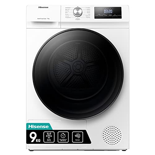 Hisense DHQA902U Asciugatrice A Pompa Di Calore Con Ion Tech, 9 Kg, A++, Oblò Nero, Big Display, Con Power Air Flow - Design e materiali