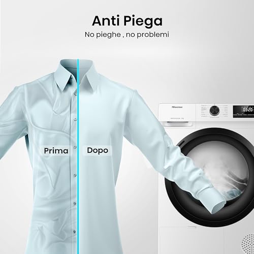 Hisense DHQE800BW2 Asciugatrice A Pompa Di Calore, 8 Kg, Classe D, Oblò Nero, Big Display, 16 programmi, Refresh - Dettaglio recensione 4