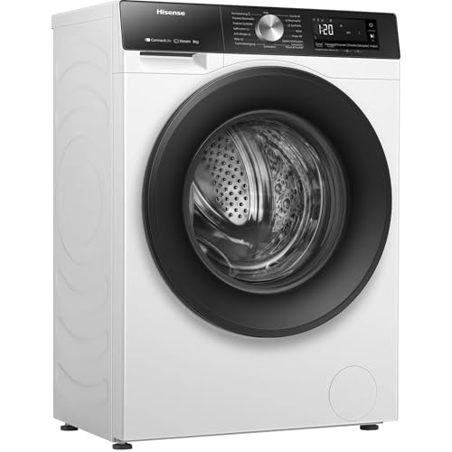 Hisense WD3S8043BW3, Lavatrice Asciugatrice, 8/5 Kg, Class A-30%/D, 1400 Giri/min, Larghezza 60 cm, 16 programmi, Bianco - Design e materiali