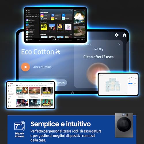 Samsung Asciugatrice Bespoke AI DV90F09F4S/U3, 9 kg, Pompa di Calore, Wifi, Controllo Vocale, Display AI Home, AI Dry, Carica Frontale, 60L x 85H x 60P cm - Dettaglio recensione 4