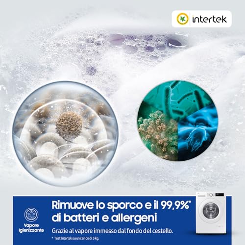 Samsung Lavatrice Crystal Clean WW90CGC04DTEET Libera installazione, 9 Kg, Wifi, Ecobubble, Vapore, Carica Frontale, 60l x 85h x 55p cm - Funzionalità e accessori